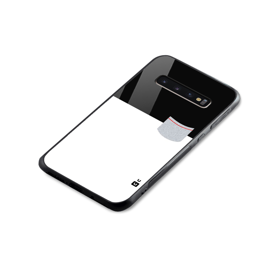 Cute Pocket Simple Glass Back Case for Galaxy S10 Plus