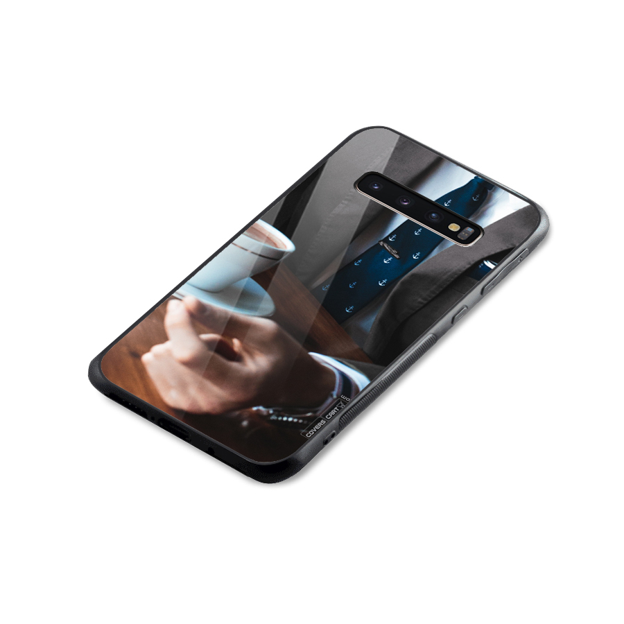 Dapper Suit Glass Back Case for Galaxy S10 Plus