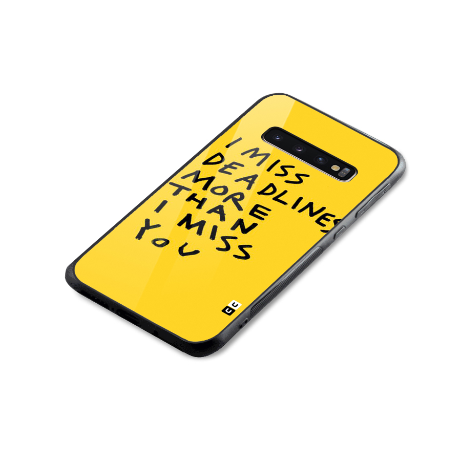 Deadlines Glass Back Case for Galaxy S10 Plus
