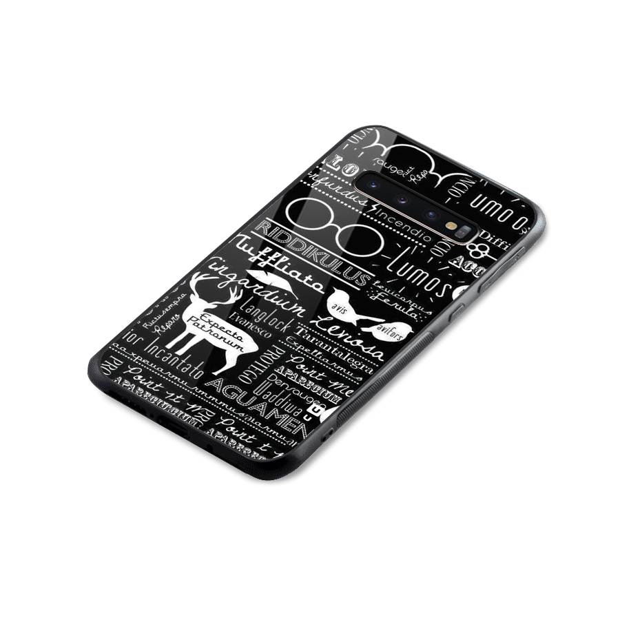 Deer Key Spell Glass Back Case for Galaxy S10 Plus