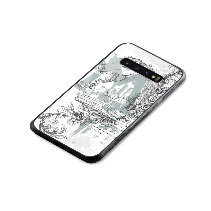 Designous-Vintage Glass Back Case for Galaxy S10 Plus