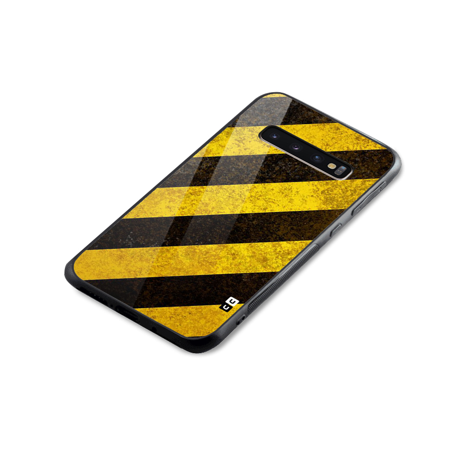 Diagonal Road Pattern Glass Back Case for Galaxy S10 Plus