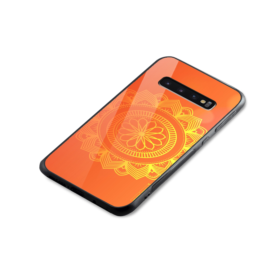 Diwali Rangoli Glass Back Case for Galaxy S10 Plus