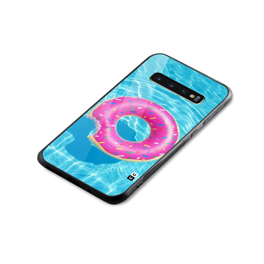 Donut Swim Glass Back Case for Galaxy S10 Plus