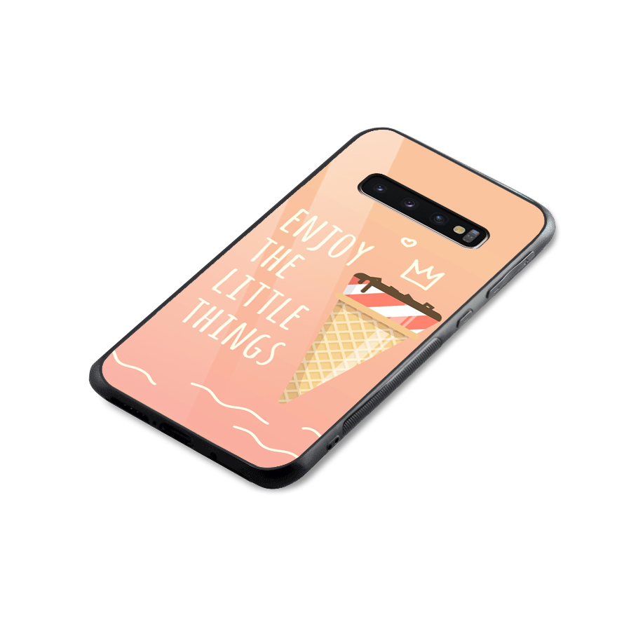 Enjoy the Little Things Glass Back Case for Galaxy S10 Plus