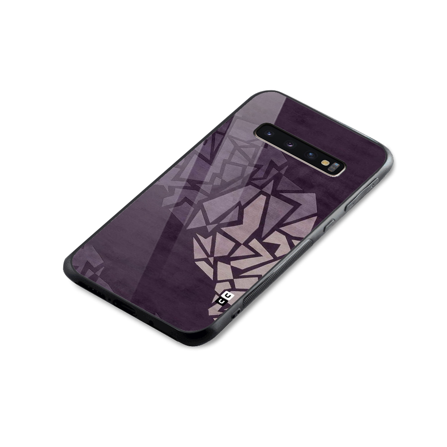 Fine Abstract Glass Back Case for Galaxy S10 Plus