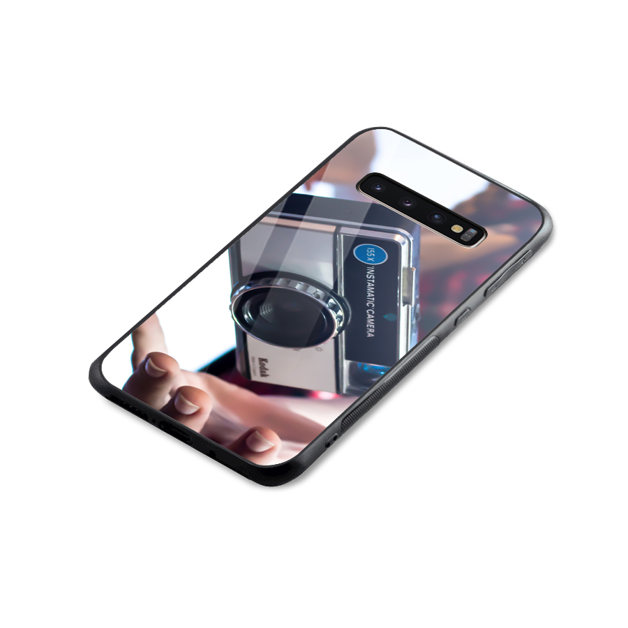 Floating Camera Glass Back Case for Galaxy S10 Plus
