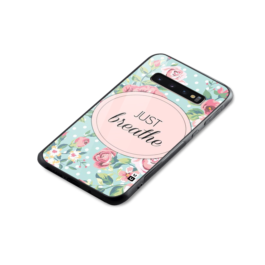 Floral Bloom Glass Back Case for Galaxy S10 Plus
