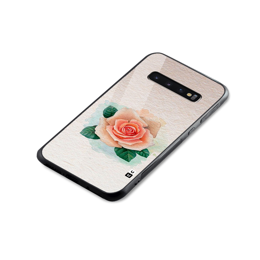 Flower Water Art Glass Back Case for Galaxy S10 Plus