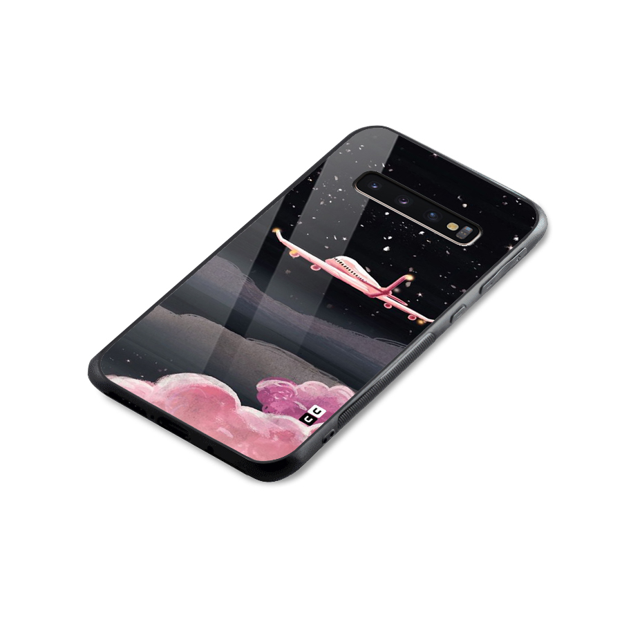Fly Pink Glass Back Case for Galaxy S10 Plus