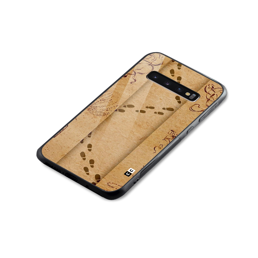 Footsteps Glass Back Case for Galaxy S10 Plus