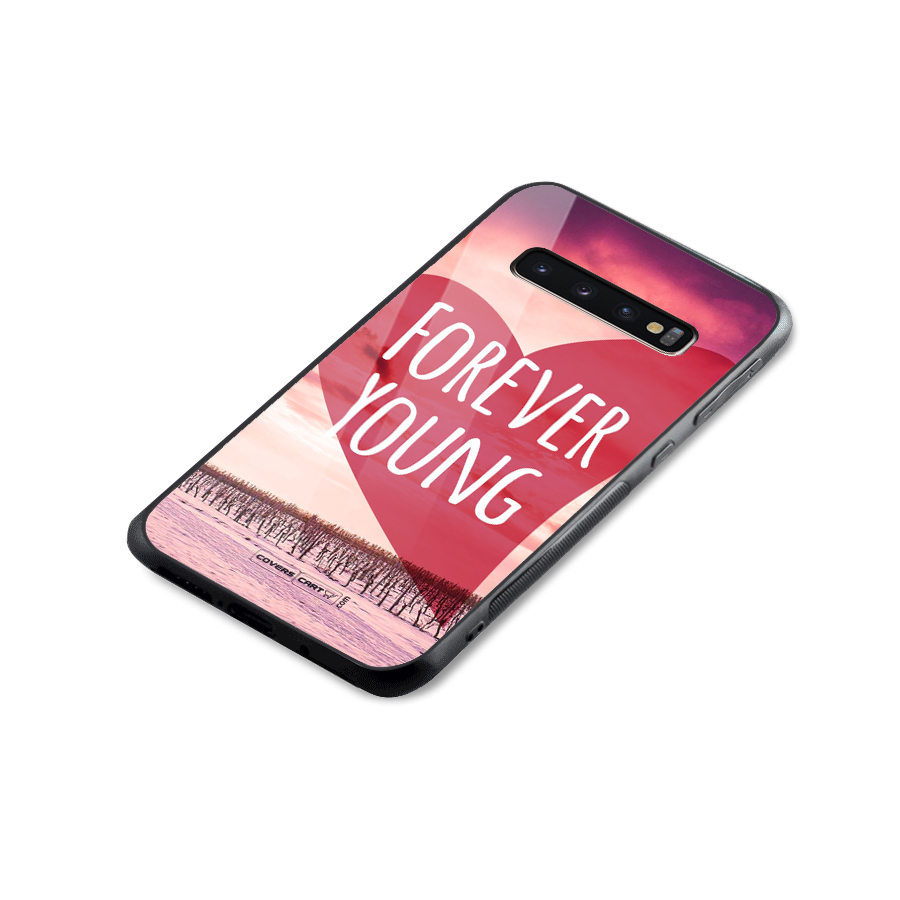 Forever Young Glass Back Case for Galaxy S10 Plus