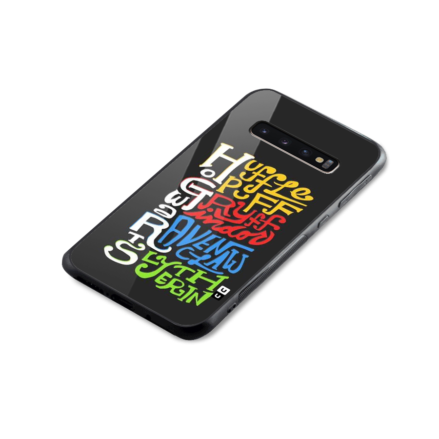 Four Colored Homes Glass Back Case for Galaxy S10 Plus