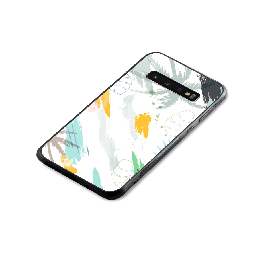 Fresh Colors Splash Glass Back Case for Galaxy S10 Plus
