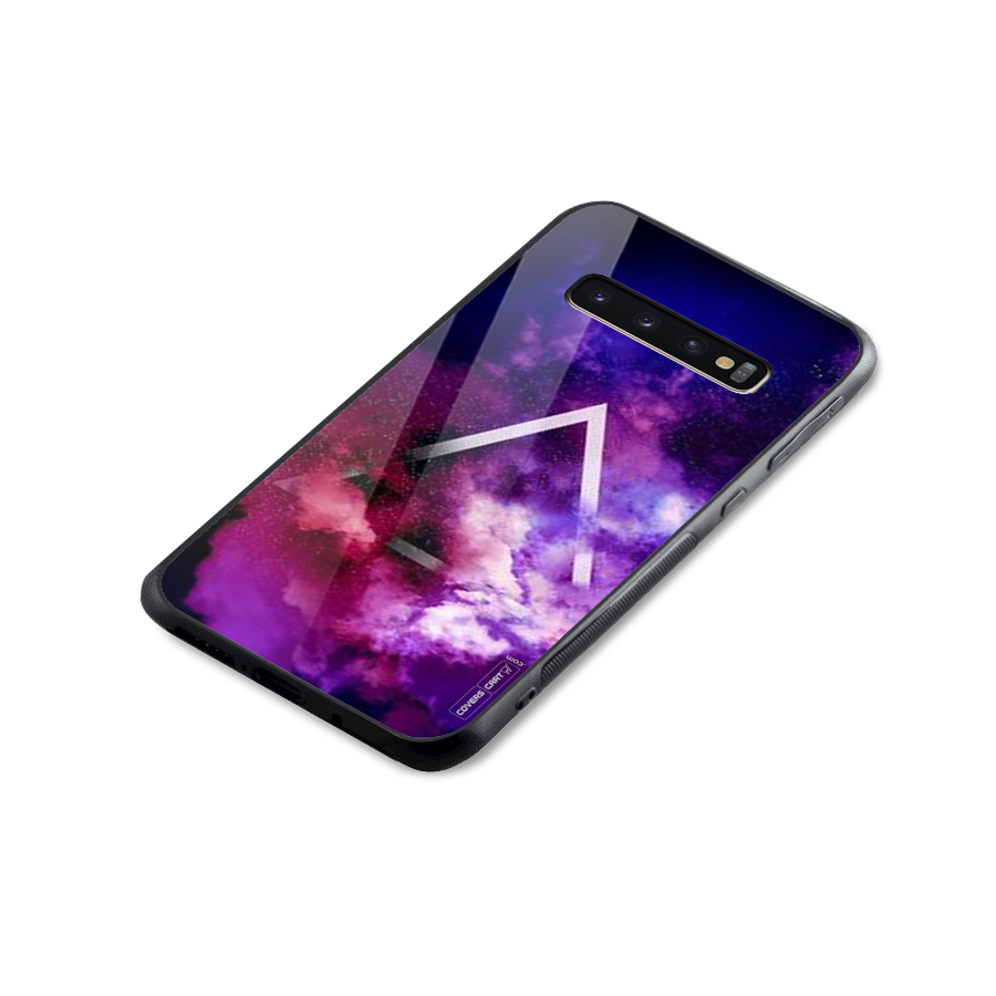 Galaxy Smoke Hues Glass Back Case for Galaxy S10 Plus