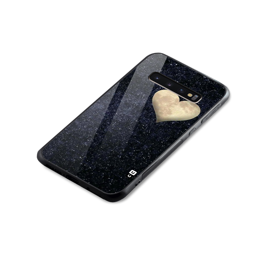 Galaxy Space Heart Glass Back Case for Galaxy S10 Plus