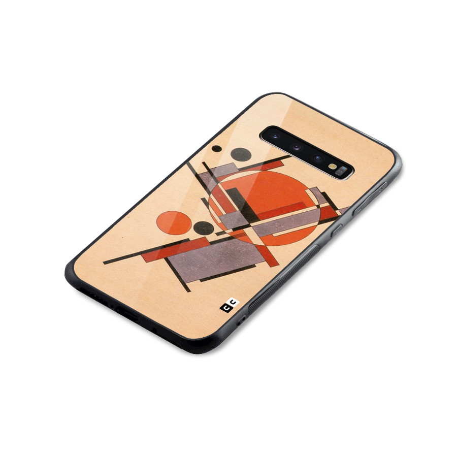 Geo Abstract Metrics Glass Back Case for Galaxy S10 Plus