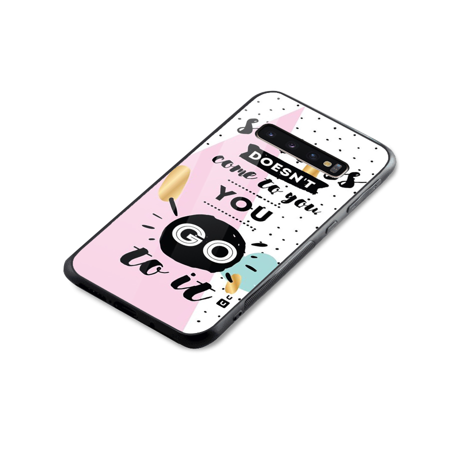 Go To Success Glass Back Case for Galaxy S10 Plus