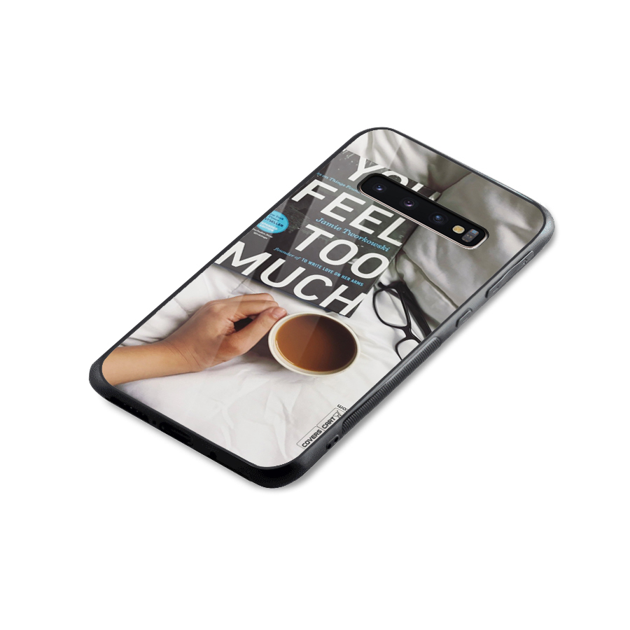Good Reads And Coffee Glass Back Case for Galaxy S10 Plus