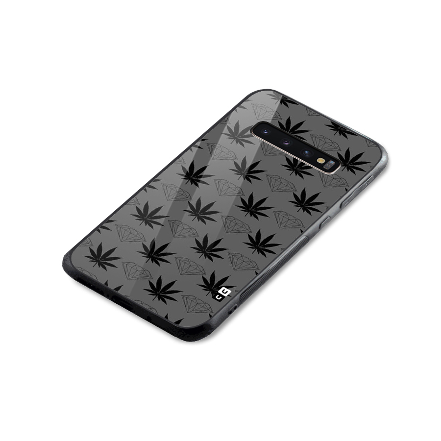 Grass Diamond Glass Back Case for Galaxy S10 Plus