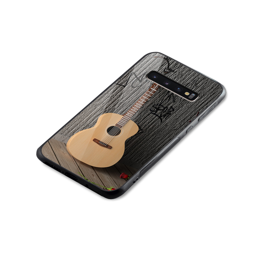 Guitar Classic Glass Back Case for Galaxy S10 Plus