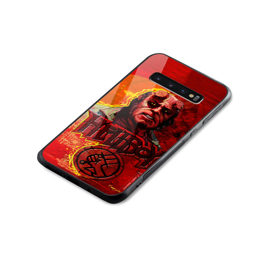Hellboy Artwork Glass Back Case for Galaxy S10 Plus