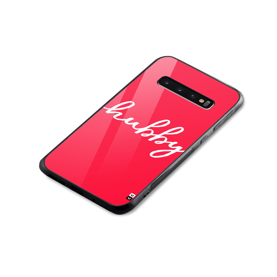Hubby Glass Back Case for Galaxy S10 Plus