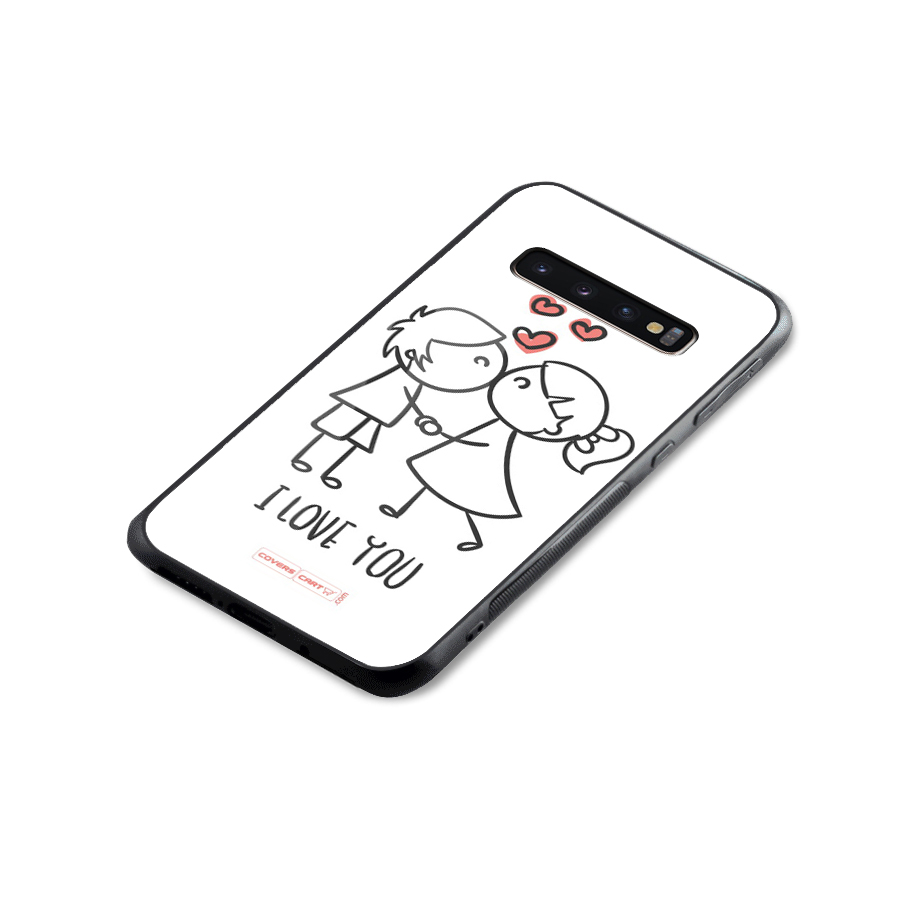 I Love You Glass Back Case for Galaxy S10 Plus