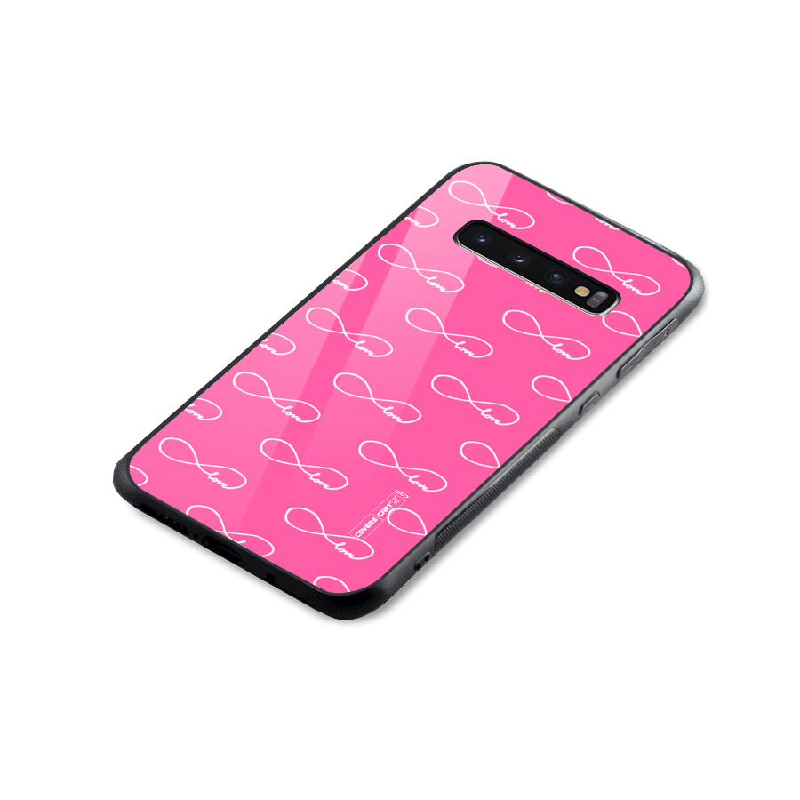 Infinity Love Glass Back Case for Galaxy S10 Plus