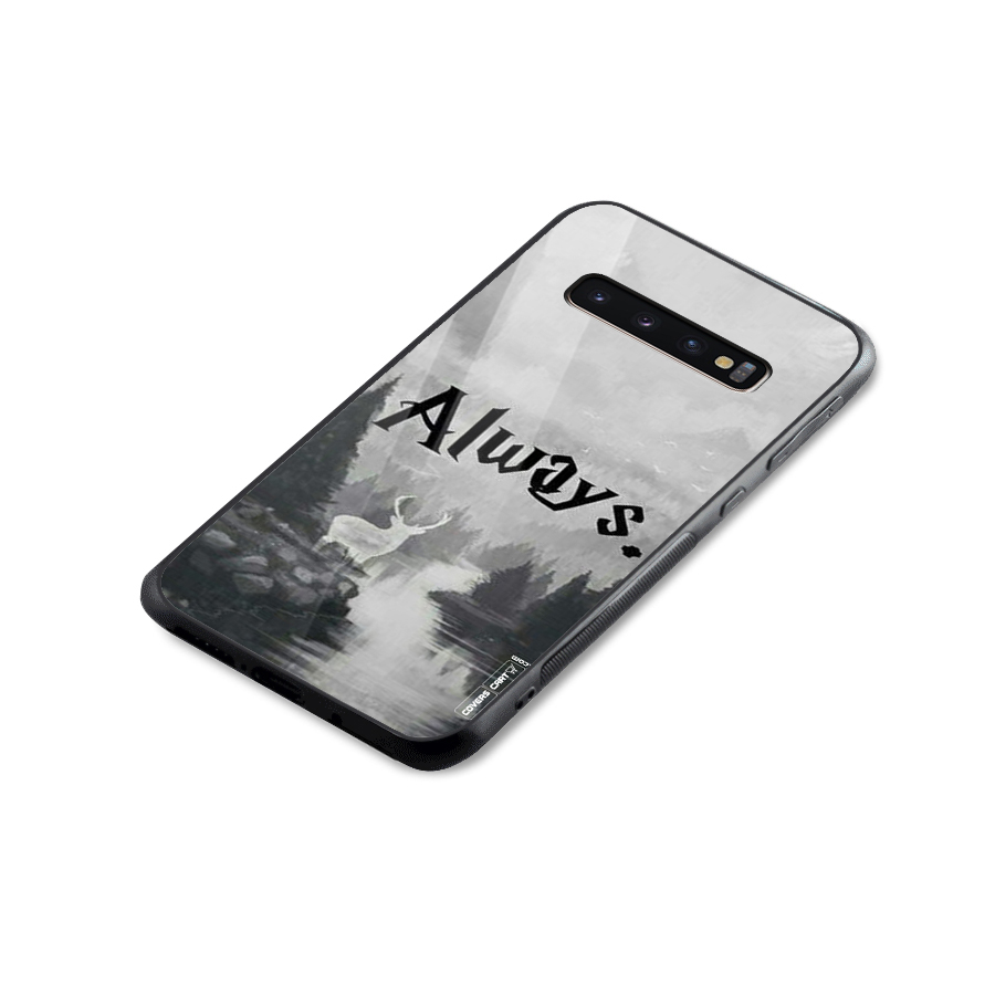 Invisible Deer Glass Back Case for Galaxy S10 Plus