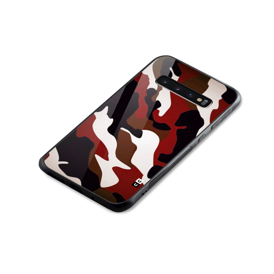 Leapord Pattern Glass Back Case for Galaxy S10 Plus