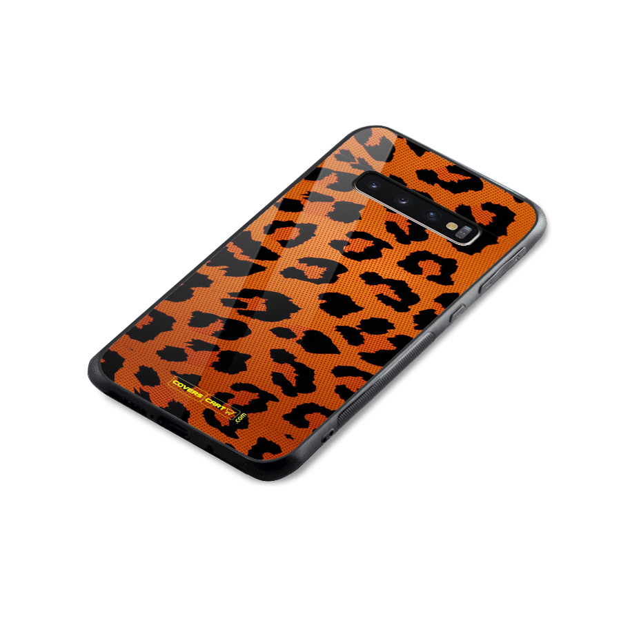 Leopard Glass Back Case for Galaxy S10 Plus