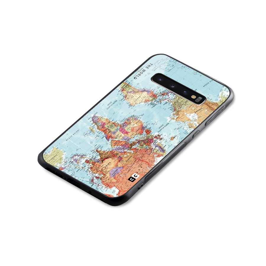 Lets Travel The World Glass Back Case for Galaxy S10 Plus