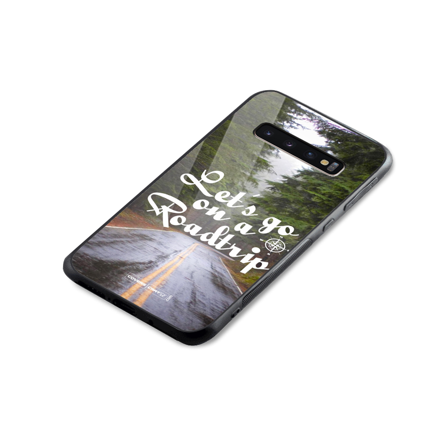 Lets go on a Roadtrip Glass Back Case for Galaxy S10 Plus