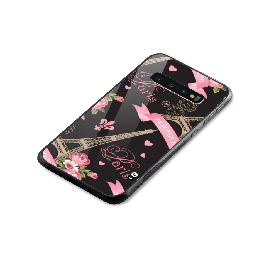 Love Tower Glass Back Case for Galaxy S10 Plus