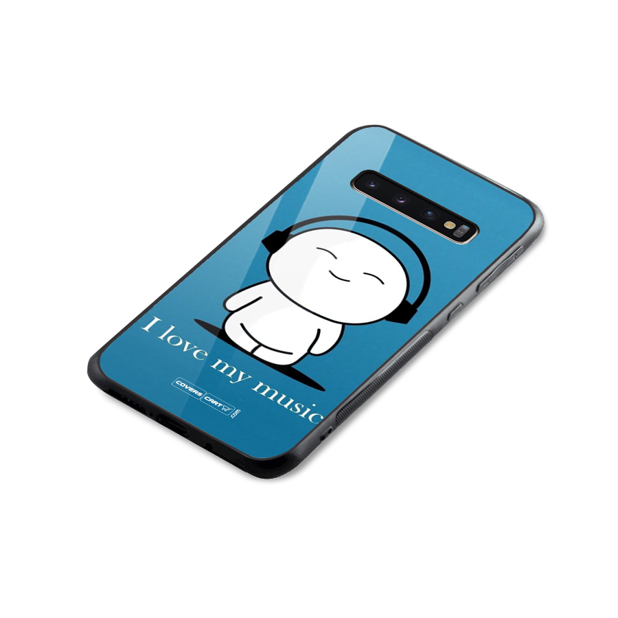 Love for Music Glass Back Case for Galaxy S10 Plus