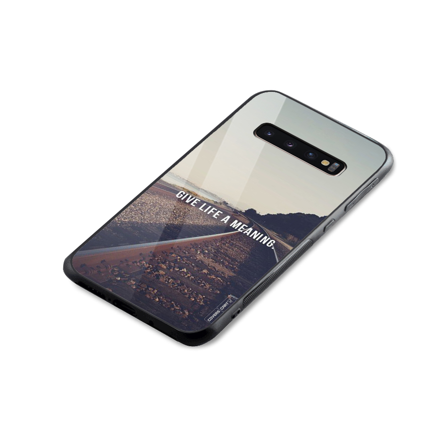 Meaning To Life Glass Back Case for Galaxy S10 Plus