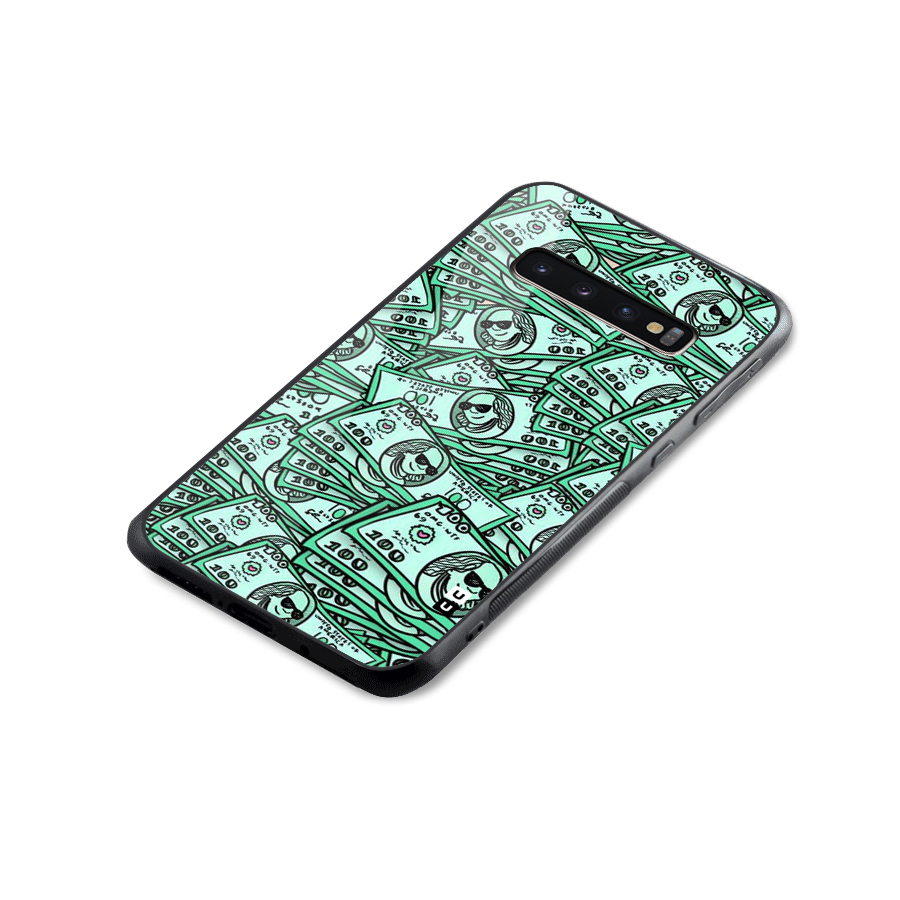 Money Swag Glass Back Case for Galaxy S10 Plus