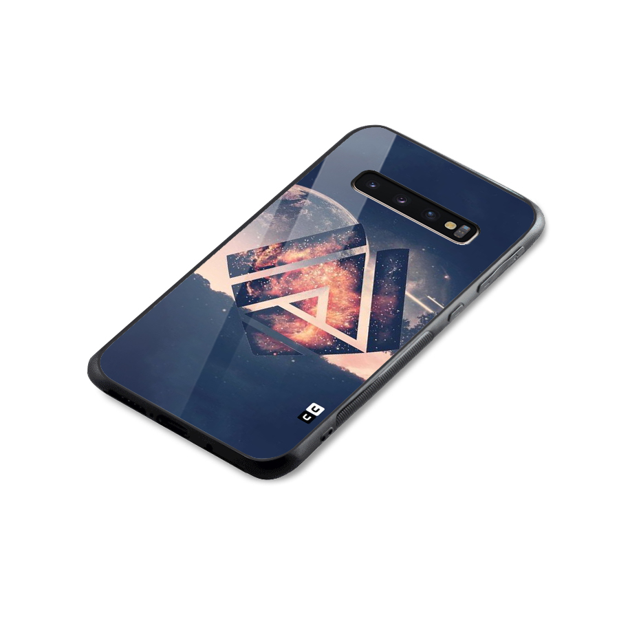 Moon Abstract Glass Back Case for Galaxy S10 Plus