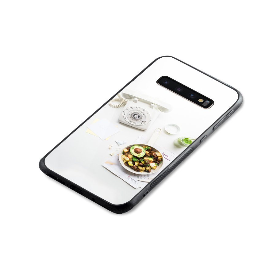 Morning Breakfast Glass Back Case for Galaxy S10 Plus