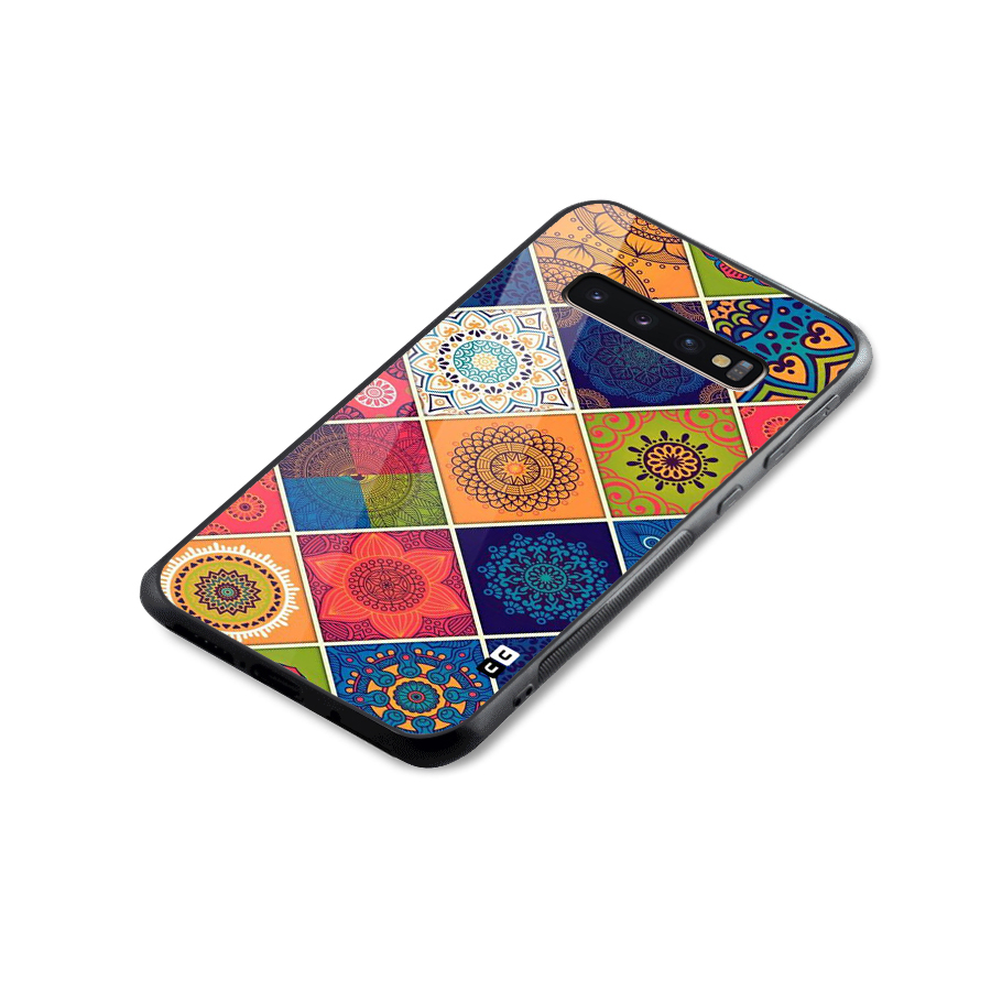 Multi Designs Glass Back Case for Galaxy S10 Plus