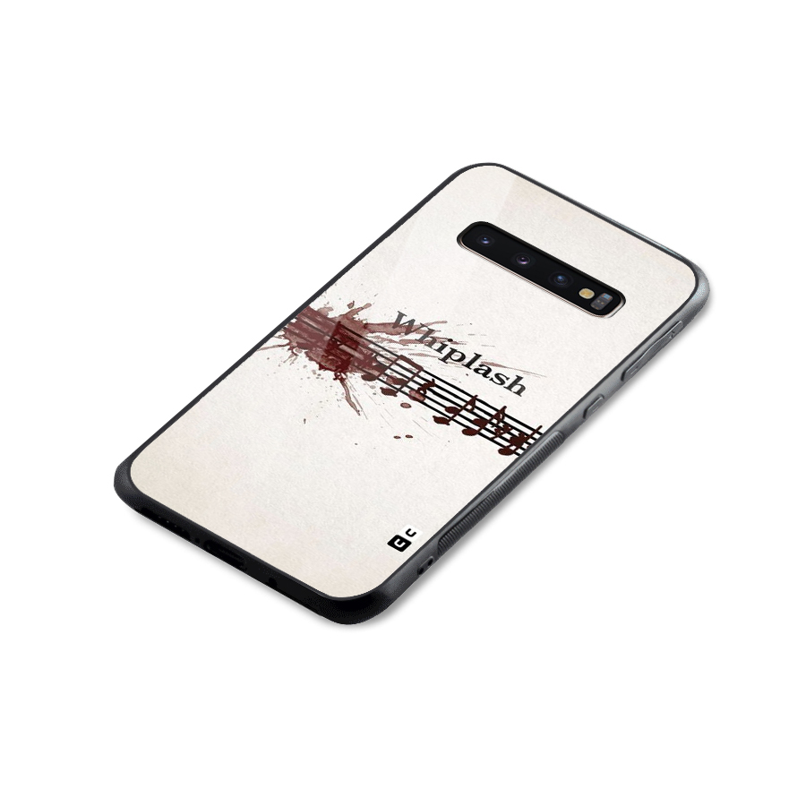 Music Notes Splash Glass Back Case for Galaxy S10 Plus