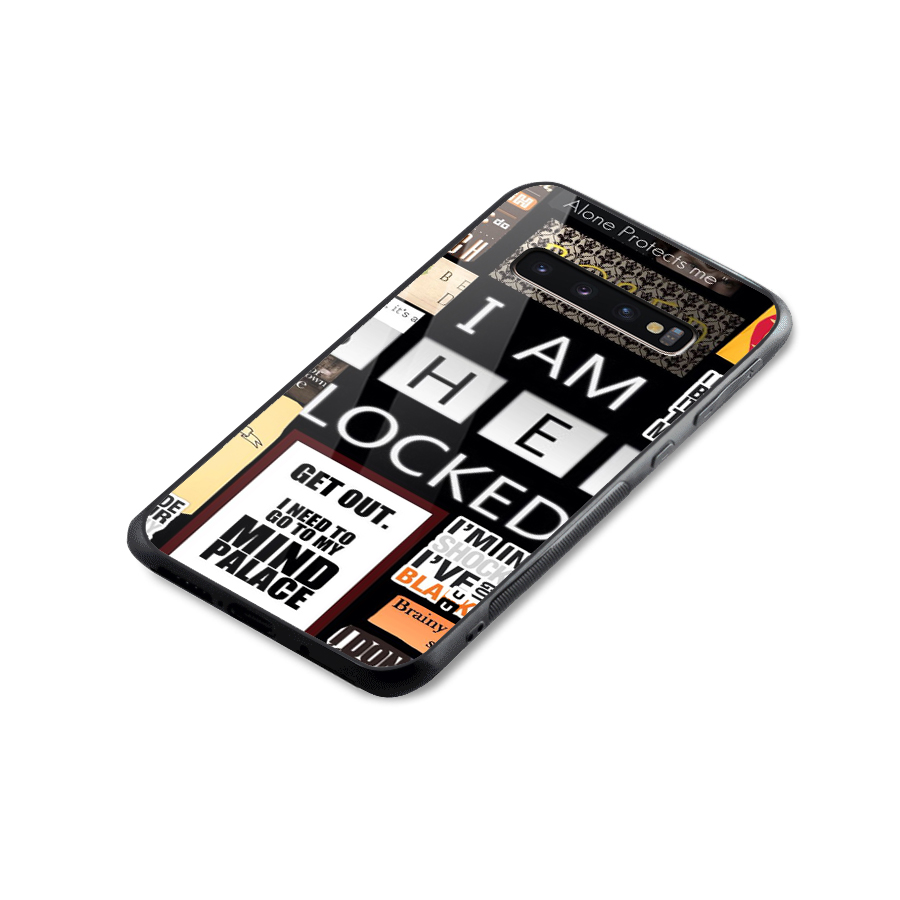 Mystery Pattern Glass Back Case for Galaxy S10 Plus