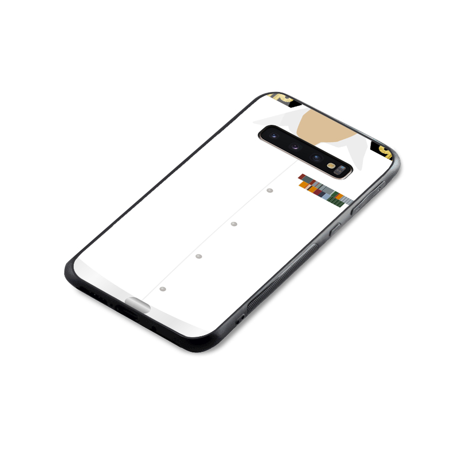 Navy Uniform Glass Back Case for Galaxy S10 Plus