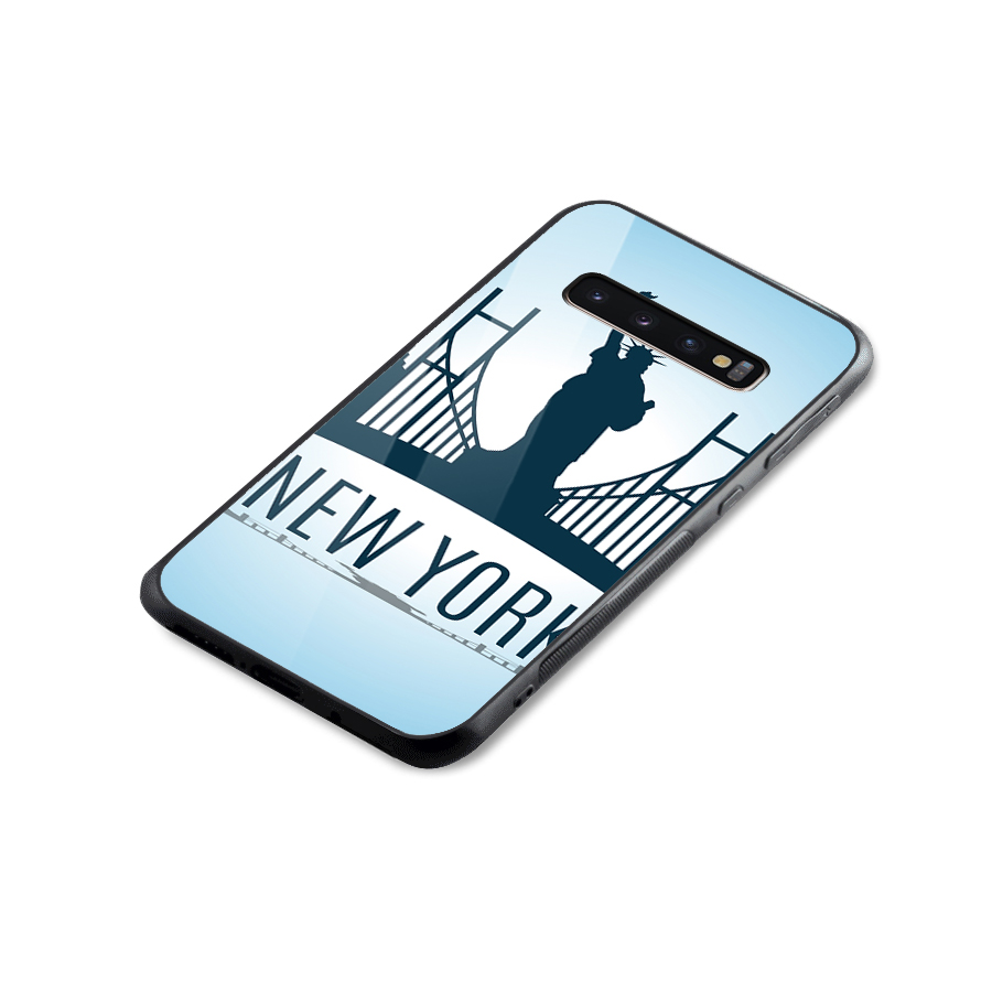 New York Skyline Glass Back Case for Galaxy S10 Plus
