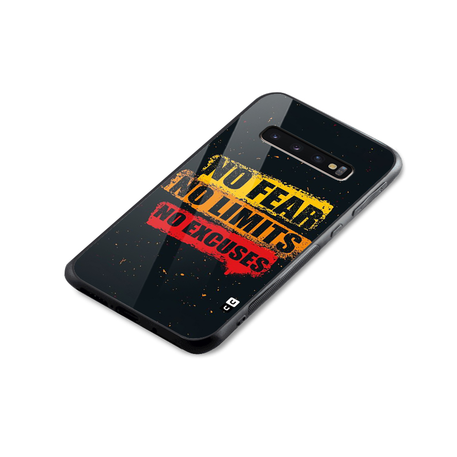 No Fear No Limits Glass Back Case for Galaxy S10 Plus