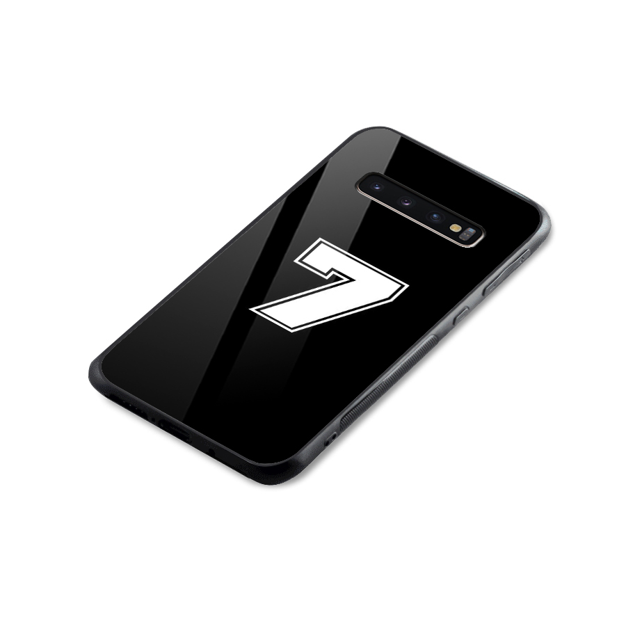 Number 7 Glass Back Case for Galaxy S10 Plus