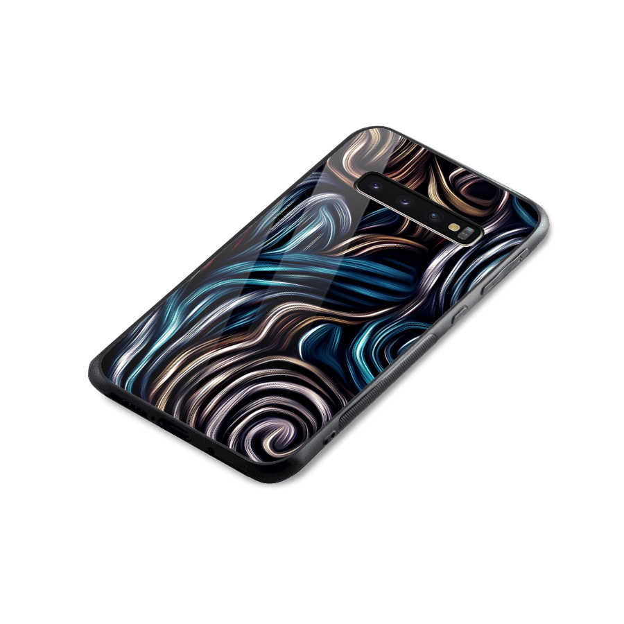 Oil Paint Artwork Glass Back Case for Galaxy S10 Plus