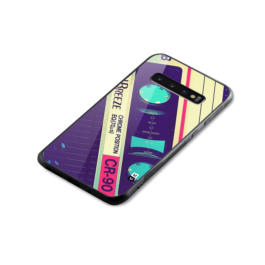 Old Casette Shade Glass Back Case for Galaxy S10 Plus