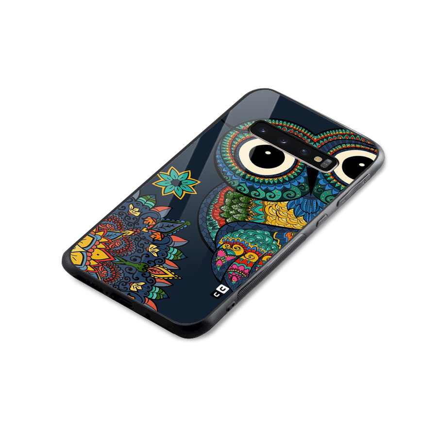 Owl Eyes Glass Back Case for Galaxy S10 Plus